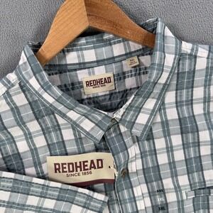 RedHead Shirt Mens 3XL White Grey Slate Seersucker Outdoor Nature Travel New
